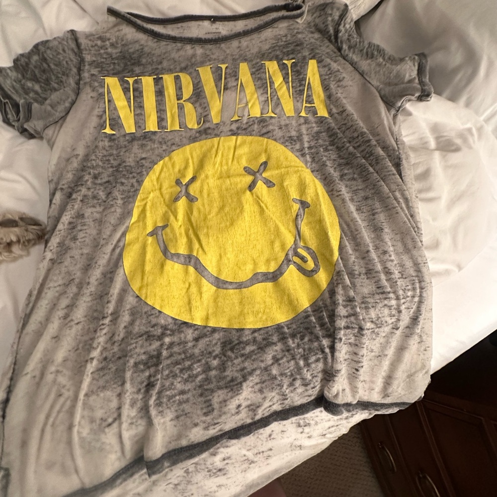 NIRVANA Black and White Graphic Tee